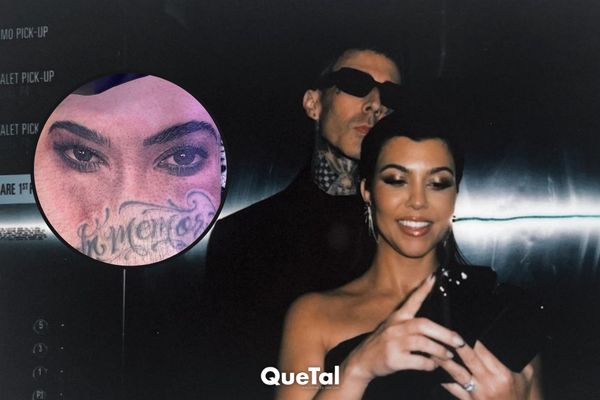 Al estilo Nodal, Travis Barker se tatúa de los ojos de Kourtney Kardashian